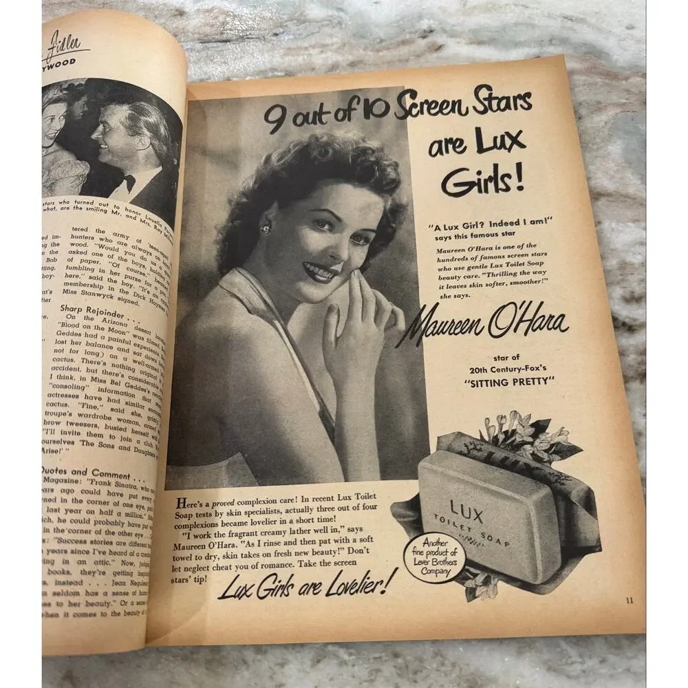 Vtg Screen Stories Magazine June 1948 Deanna Durbin Ads Movies +